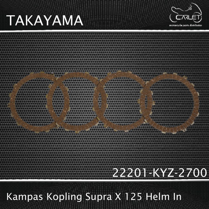 Takayama Plat / Kampas Kopling  Karisma / Supra X 125 Helm In / FI 2014 (Press = 4 pcs)